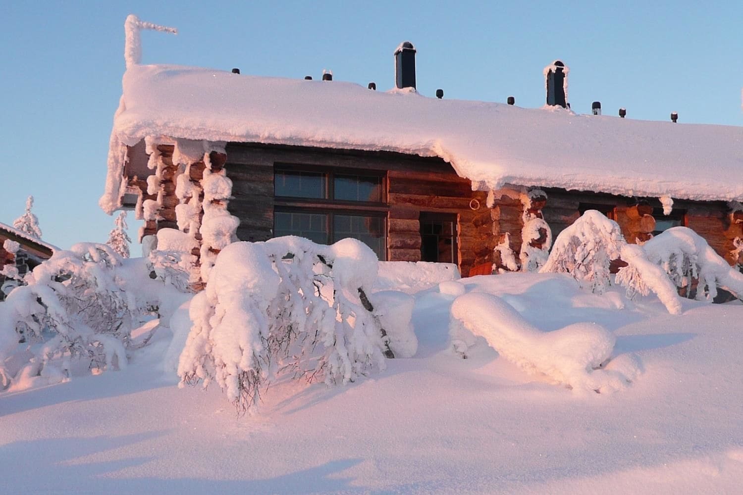 Sielikkoe Aurora Log Apartments Saariselkä Eksteriør billede